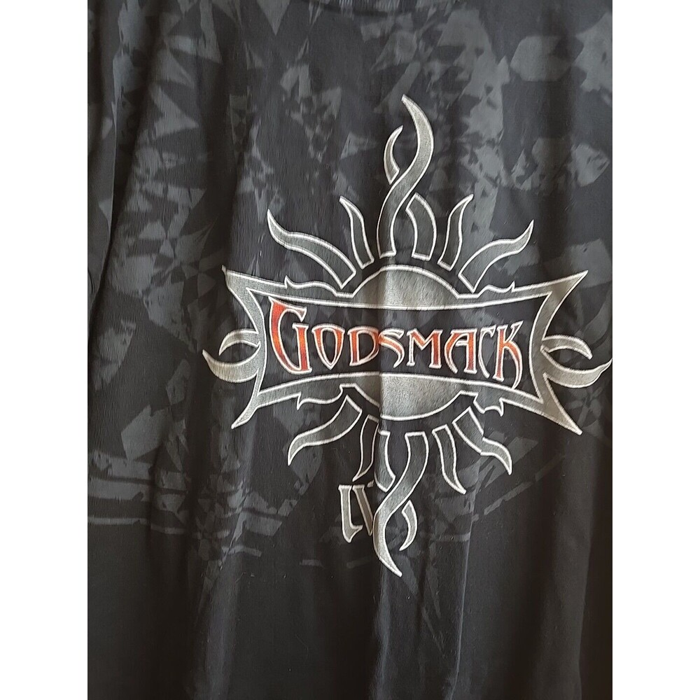 Rare Vintage ANVIL Godsmack IV 2006 Album Tour T Shirt 2000s Rock Band Black XL - Picture 2 of 9